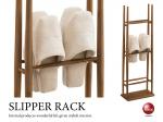 ST-1349 大きいサイズの天然木オーク製スリッパラック
