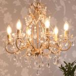 お洒落な6灯シャンデリア