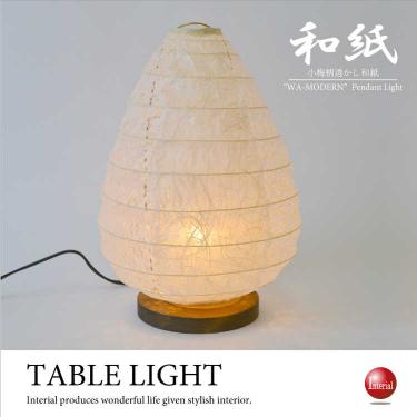 小さくてかわいい和風テーブルランプ（美濃産和紙／日本製／LED電球対応）