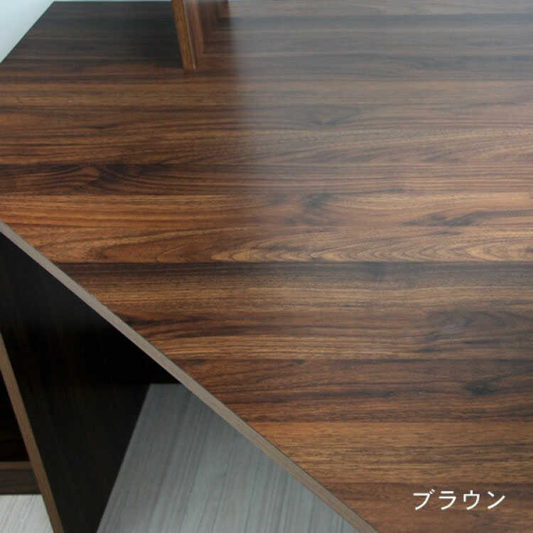 【新品・送料無料】コーナーハイデスク3点セット デスク+ラック+チェスト DE-1996 激安コーナーローデスク3点セット｜チェスト&ラック付き