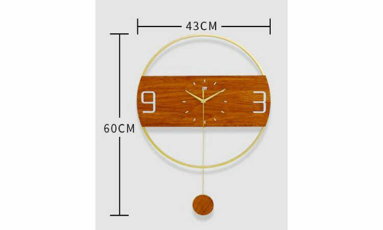 CL-2350 インパクト抜群の洗練されたデザインの壁掛け振り子時計のサイズ詳細画像
