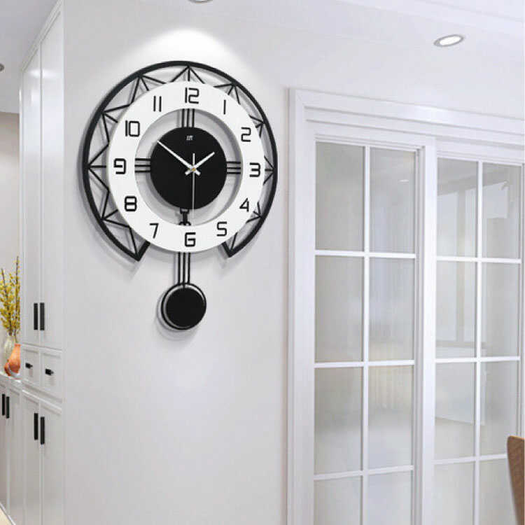 CL-2352 モダンデザイン壁掛け振り子時計｜35cm×高さ43cm