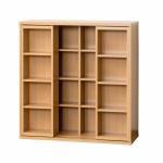 スライド式のオープン書棚