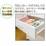 引出しはレールが付いている