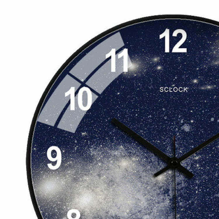 CL-2407 宇宙＆星デザインの壁掛け時計｜音なしスイープ針