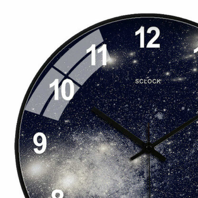CL-2407 宇宙＆星デザインの壁掛け時計｜音なしスイープ針