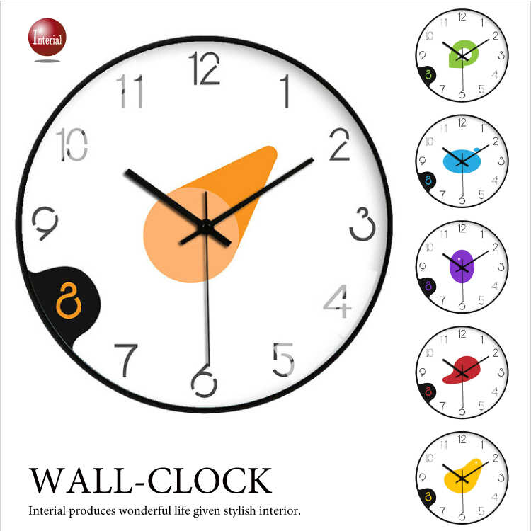 Cl 2411 かわいいモダンデザイン壁掛け時計 スイープムーブメント