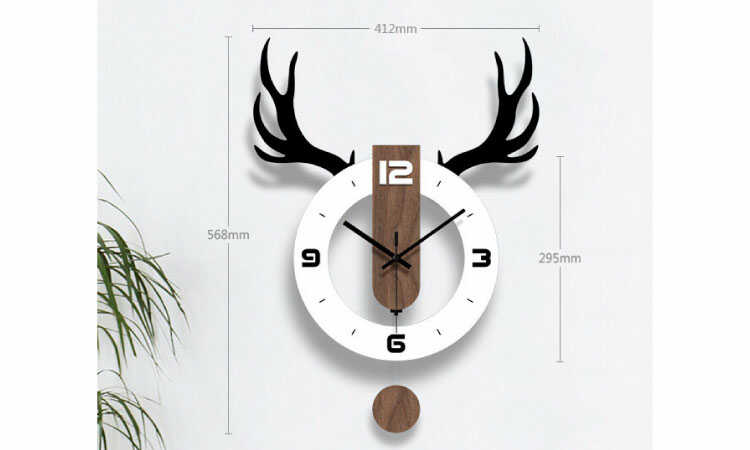 CL-2425 北欧テイストの壁掛け振り子時計のサイズ詳細画像