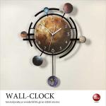 CL-2429 男の子に大人気太陽系惑星デザインの壁掛け振り子時計