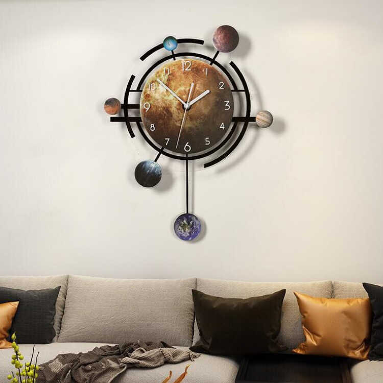 CL-2429 男の子に大人気！太陽系惑星デザインの壁掛け振り子時計