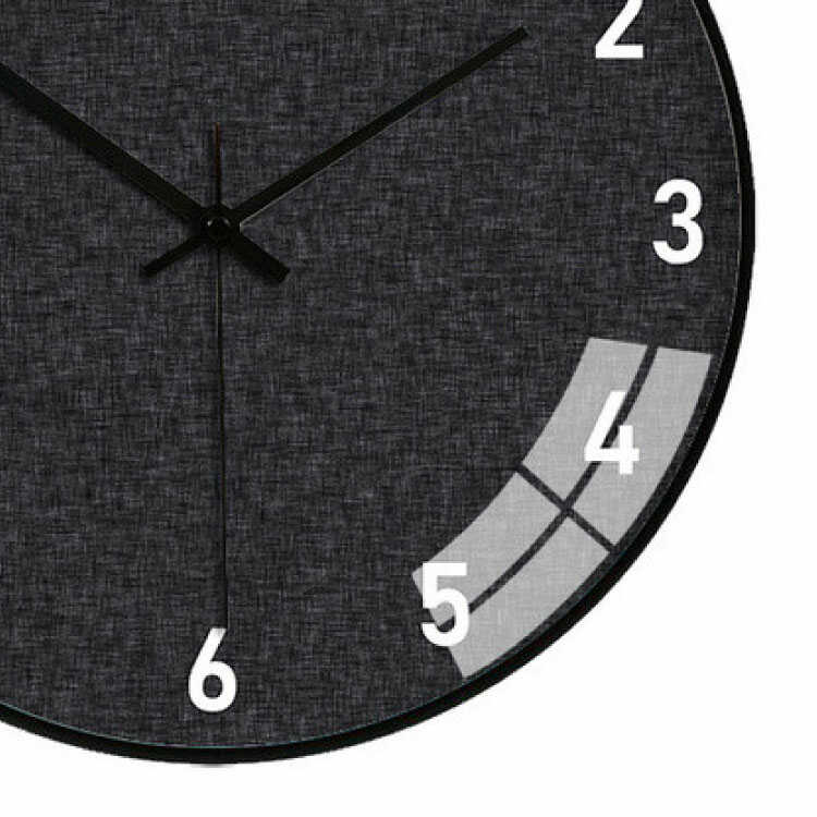 CL-2435 黒ブラックがお洒落な壁掛け時計｜サイレントスイープ秒針