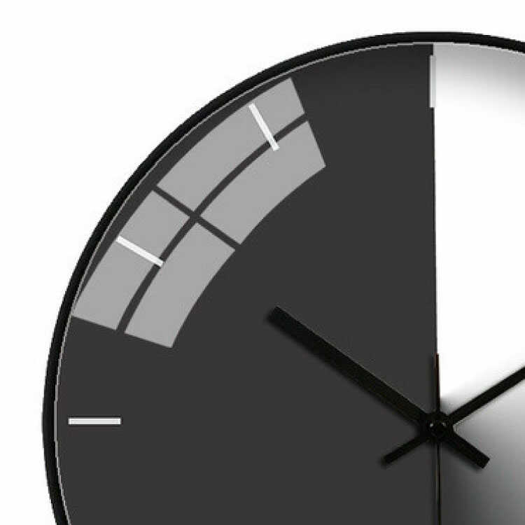 CL-2448 シンプルモダン壁掛け時計｜黒ブラック・静かなスイープ針