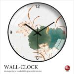 CL-2455 和室におすすめ花デザインの壁掛け時計