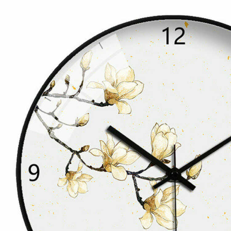 CL-2459 かわいい和風花柄の壁掛け時計｜静かなスイープ針