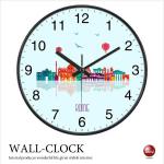 CL-2488 男の子部屋におすすめ世界の都市をモチーフにした壁掛け時計