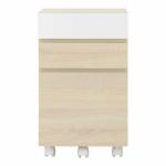 オーク柄とホワイトのツートン