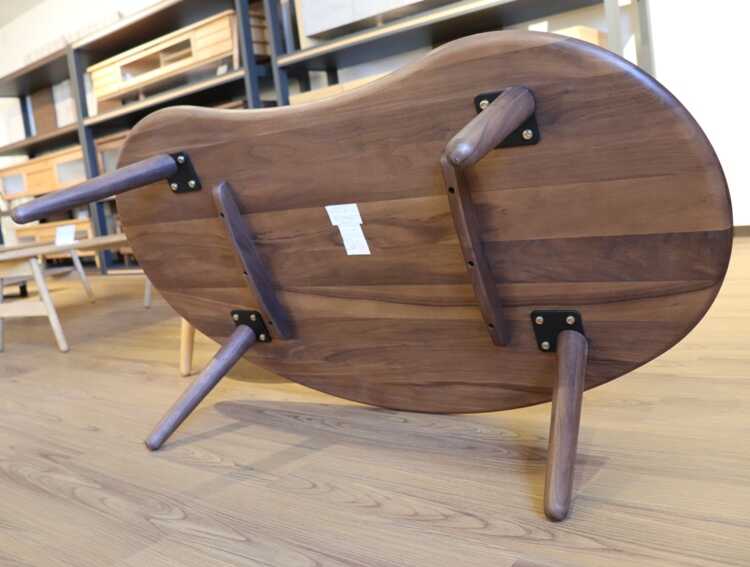 TA-2764 幅120cm・天然木ウォールナット無垢材ローテーブル