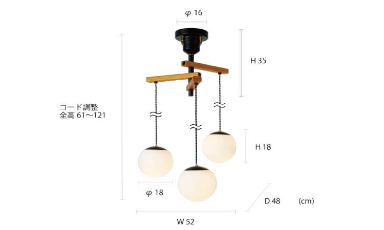 ペンダントライト ガラス製 四角形 3灯 LED電球対応 ダイニング