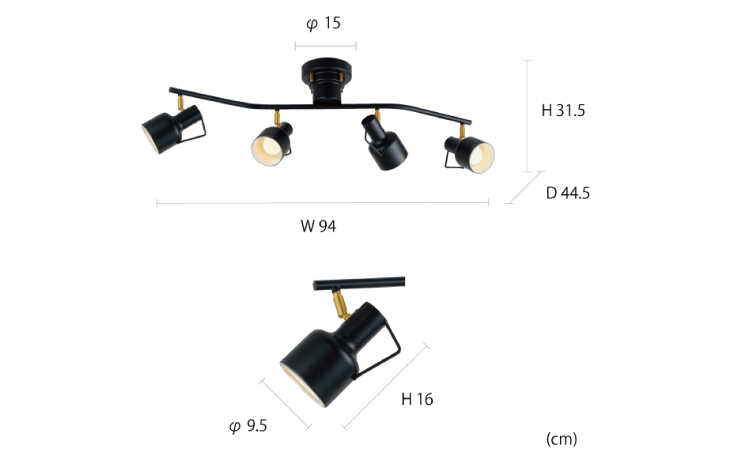 i*u様 4灯式シーリングライト 4灯シーリングライトjill(ジル)クロスタイプ | 家具・インテリア
