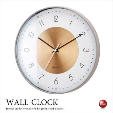 上品なコッパー色の壁掛け時計（音がしない連続秒針）