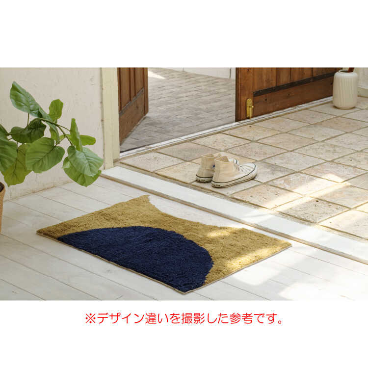 ·リバーシブルボディ柄バスマット玄関キッチンラグ北欧ナチュラルt RG-3962 北欧風ハンドメイド玄関マット｜70×50cm手洗い可能