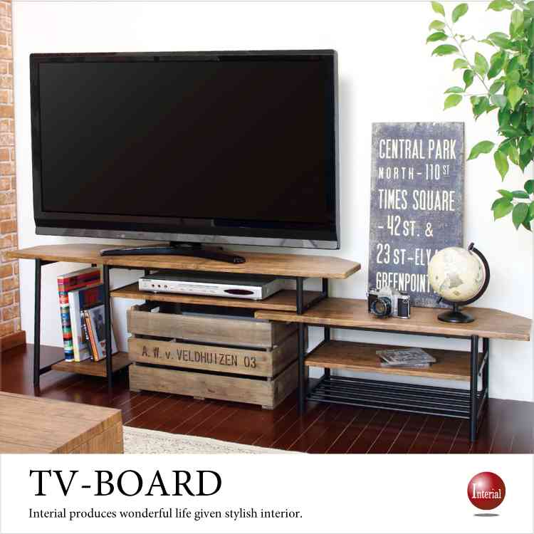 TB-2746 コーナーテレビ台ヴィンテージ風