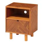 オープン棚の背面にコード穴