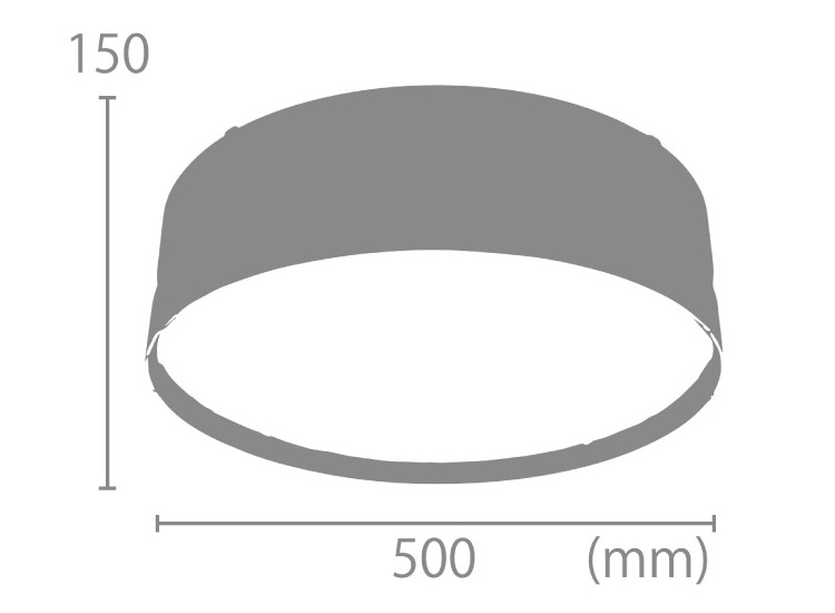 LT-4780 スマホ操作できる北欧風シーリングライトのサイズ詳細画像