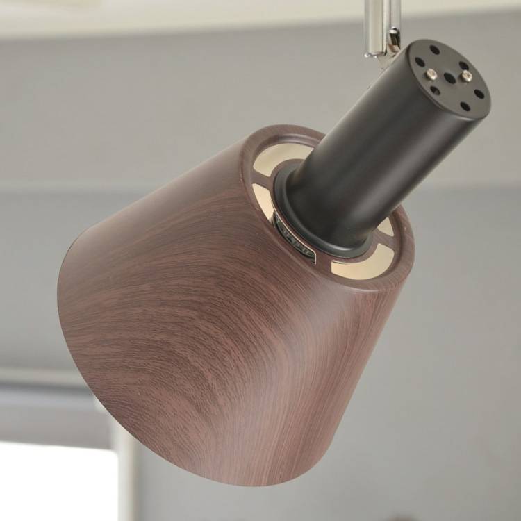 木目調 4灯シーリングライト LT-4807 木目調スポット4連シーリングライト｜ブラウンウッド