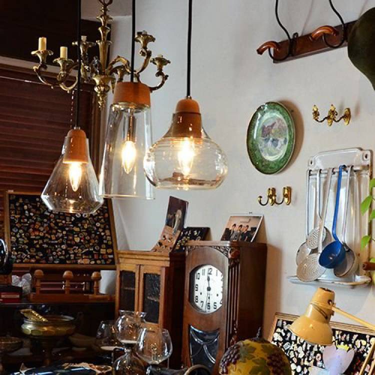 LT-4814 コルクとガラスのペンダントライト1灯｜LED対応