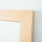 フレームとミラーが平面になった美しい仕上がり