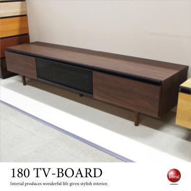 幅180cm・九州大川の国産テレビボード（完成品／ブラウン色）【期間限定・大幅割引SALE中】