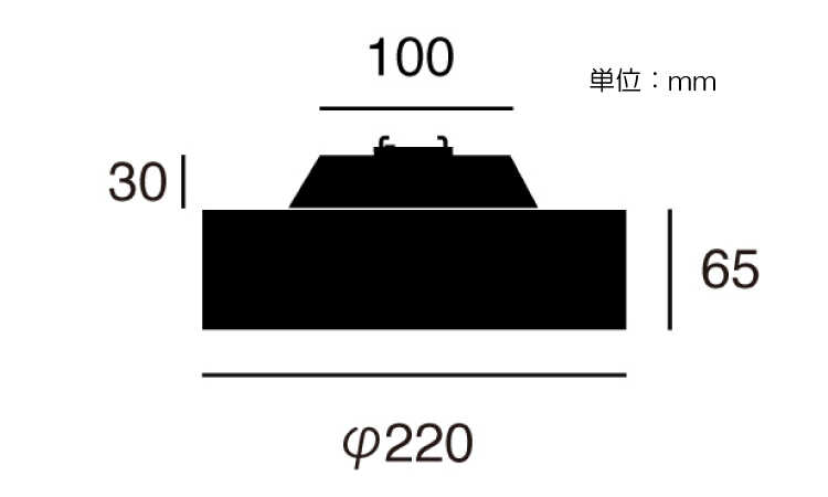 LT-4987 洗面所や玄関廊下におすすめLEDシーリングライトのサイズ詳細画像