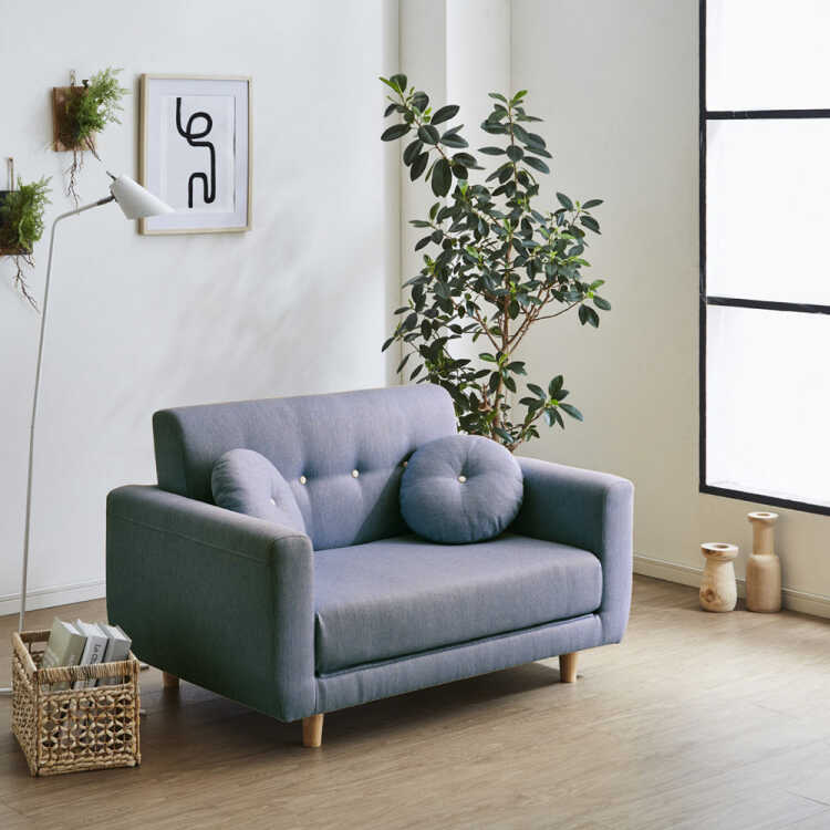 SF-4101 ソファーベッドに変身！ふたり掛けSOFA・布張・グレー