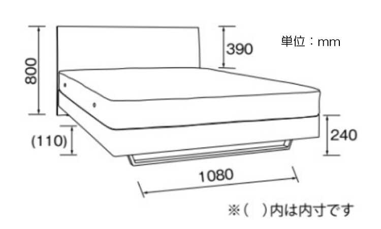 BE-3276 シンプルデザインのハイグレード高級ダブルベッドのサイズ詳細画像