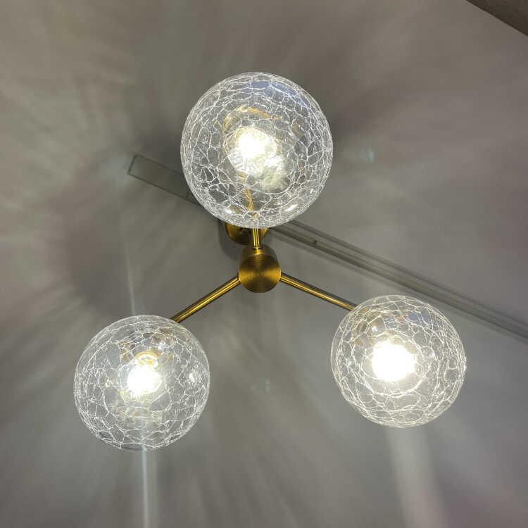 LT-5005 超人気のクラック（ヒビ割れ）3灯ペンダントライト・LED対応