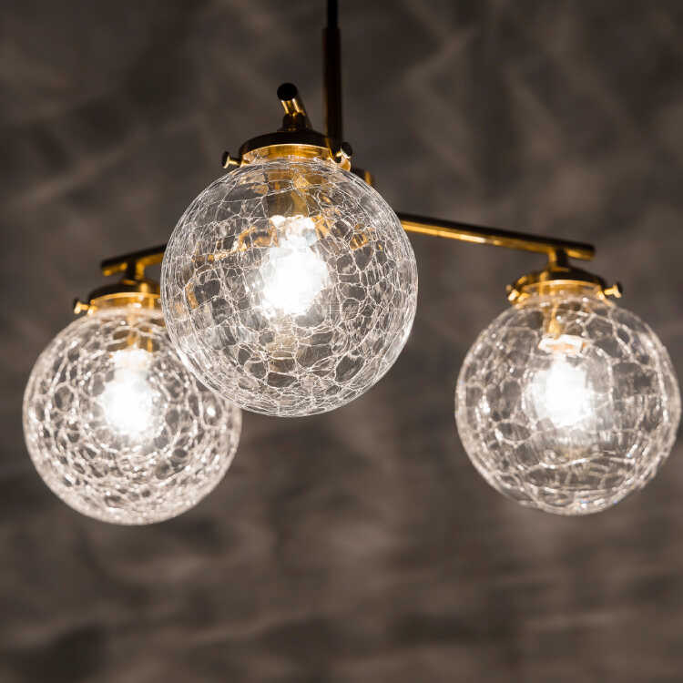 LT-5005 超人気のクラック（ヒビ割れ）3灯ペンダントライト・LED対応