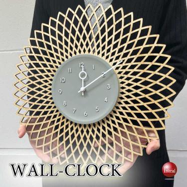 木製細工が超豪華な壁掛け時計（音なしスイープムーブメント）