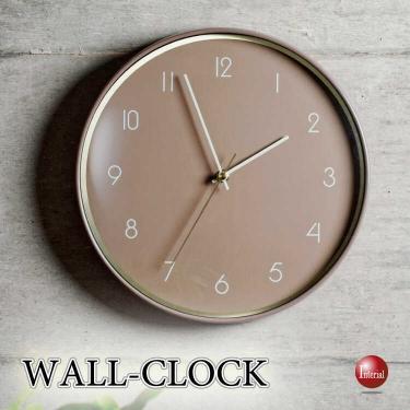 寝室に最適な静かな秒針の壁掛け時計（落ち着いたブラウン色）