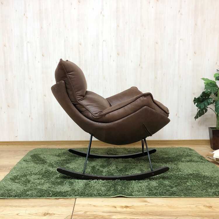 ロッキングチェア　ブラウン　キズ有 ロッキングチェア ブラウン キズ有