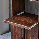 スライドレール式のオープン棚