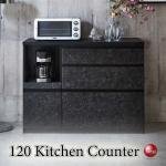 KI-2085 大理石キッチンカウンター黒