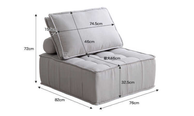 SF-4122 幅76cm複数の組み合わせで使い方自由!一人用ソファーのサイズ詳細画像