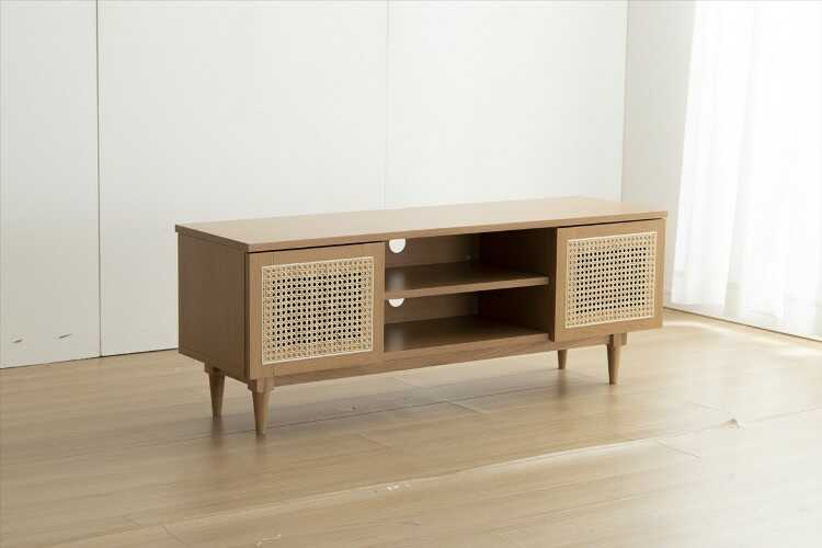 TB-2795 ラタン籐のTVボード・ナチュラルアジアン・幅120cm