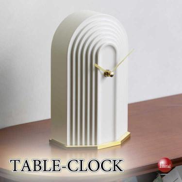 インテリア性抜群の高級な置き時計（白・テーブルクロック）