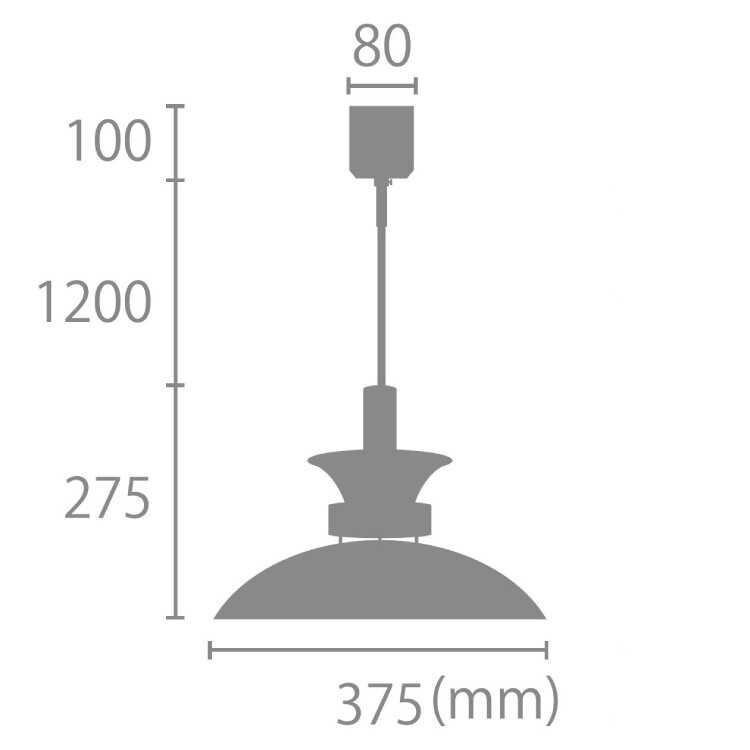 LT-5056 ダイニングテーブルにおすすめ北欧風ペンダントライトのサイズ詳細画像