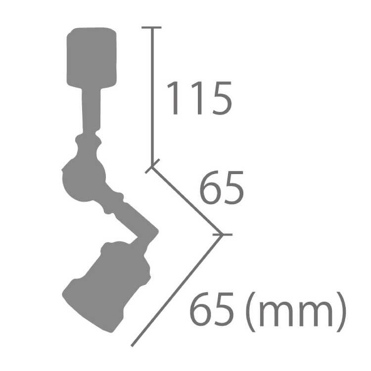 LT-5069 ヴィンテージなダクトレール用照明のサイズ詳細画像