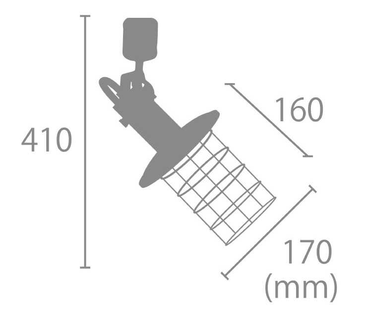 LT-5074 レトロなスポットライトダクトレール用のサイズ詳細画像