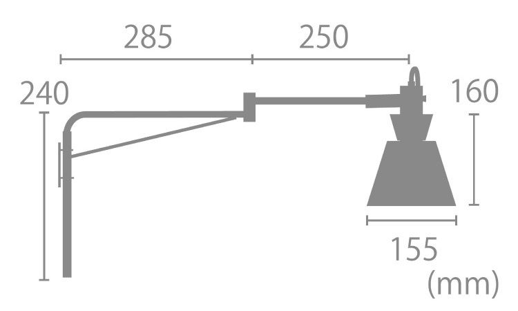 LT-5089 スポット型ブラケットライト角度調節可能のサイズ詳細画像