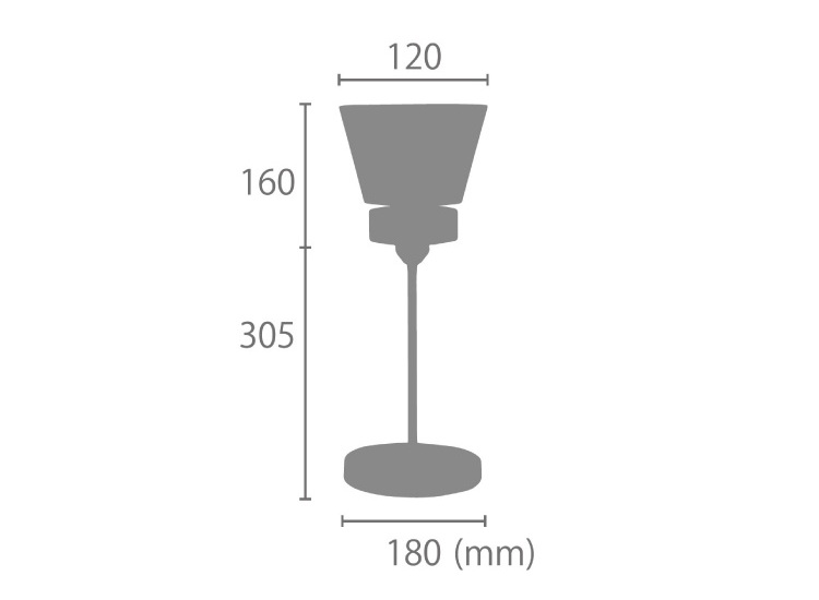 LT-5105 ファブリック卓上ライトのサイズ詳細画像
